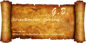 Grundbecher Dorina névjegykártya